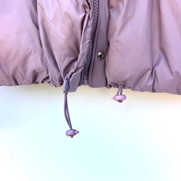 Z Supply Parker Puffer Cropped Jacket Mauve Purple Medium Pink Coat Winter - Picture 10 of 13